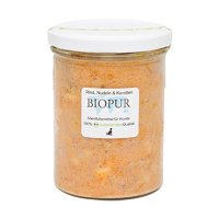 Nassfutter BIOPUR Adult Rind, Nudeln Karotten im Glas