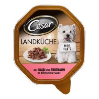 Nassfutter Cesar Landküche mit Kalb & Truthahn in köstlicher Sauce