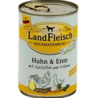 Nassfutter LandFleisch Hausmannskost Junior Huhn & Ente mit Kartoffeln und Möhren
