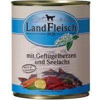 Nassfutter LandFleisch Pur Geflügel & Lachsfilet mit Biogemüse