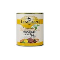 Nassfutter LandFleisch Pur Geflügel & Reis mit Biogemüse