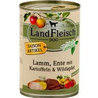 Nassfutter LandFleisch Pur Lamm Ente Kartoffeln & Wildapfel