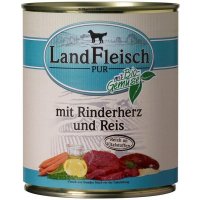 Nassfutter LandFleisch Pur Rinderherzen & Reis mit Biogemüse