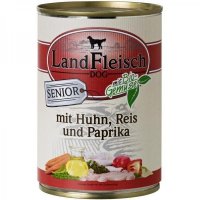Nassfutter LandFleisch Senior Geflügel & Reis & Paprika mit Biogemüse