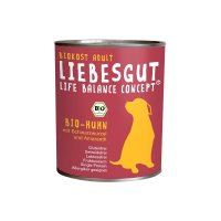 Nassfutter Liebesgut Bio-Huhn mit Schwarzwurzel und Amaranth