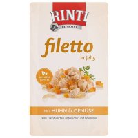 Nassfutter RINTI Filetto in Jelly Frischebeutel Huhn & Gemüse
