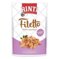 Nassfutter RINTI Filetto in Jelly Frischebeutel Huhn & Schinken