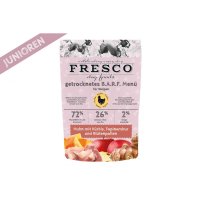 Rohfutter FRESCO Fertigbarf Junioren-Menü Huhn mit Kürbis, Topinambur und Blütenpollen