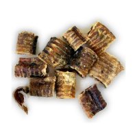 Snacks Grobys Futterkiste Rinderstrossen Luftr&ouml;hre Strosse kleine ca. 5 cm St&uuml;cke