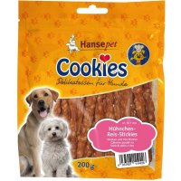 Snacks HansePet Cookie s Hühnchen-Reis-Stickies