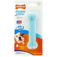 Snacks Nylabone Puppy Chew Teething Soft Bone Chicken Flavored Dog Toy Petite Blue